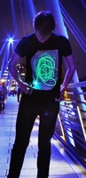 Zwart Shirt met Groene Glow in de maat XXL