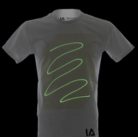 Wit Shirt met Groene Glow in de maat XXL